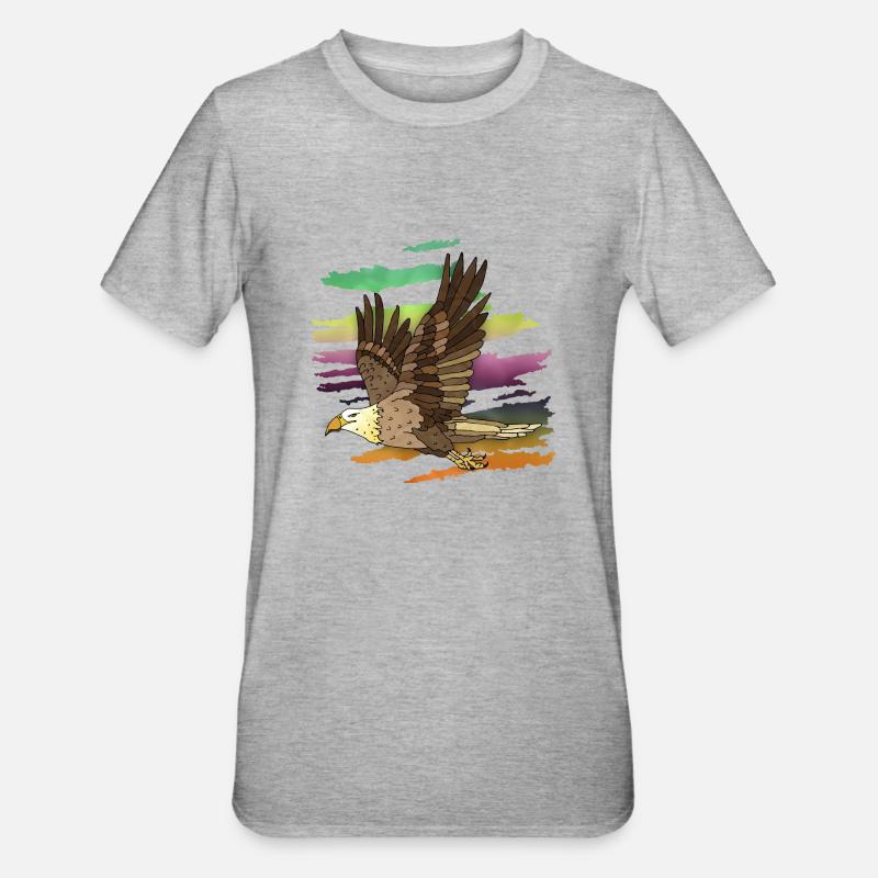 Oiseau - T-shirt polycoton Unisexe - gris chiné