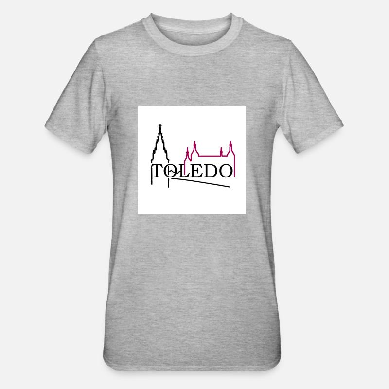 Toledo - T-shirt polycoton Unisexe - gris chiné