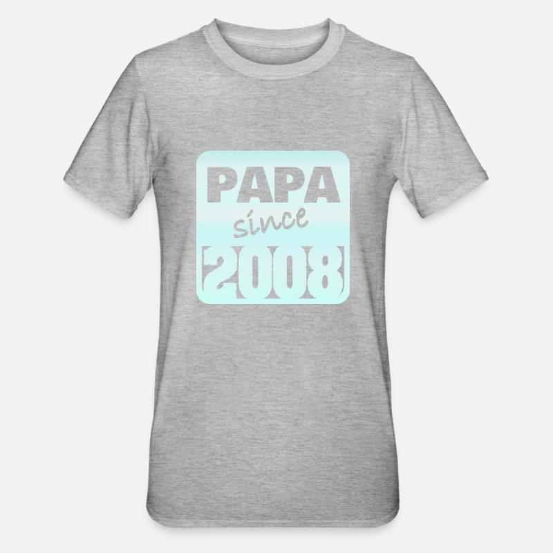 Dad 2008 - Unisex Polycotton T-Shirt - heather grey