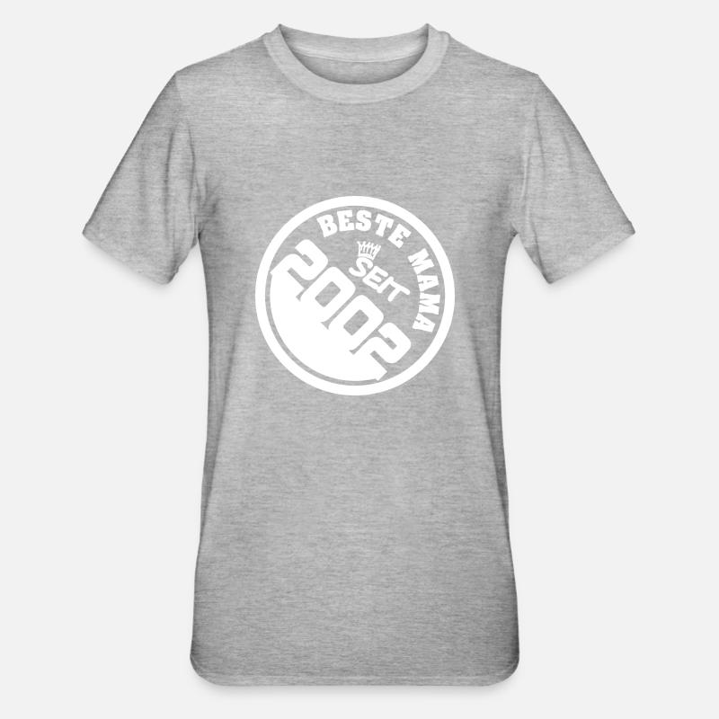 2002 - Unisex Polycotton T-Shirt - Grau meliert