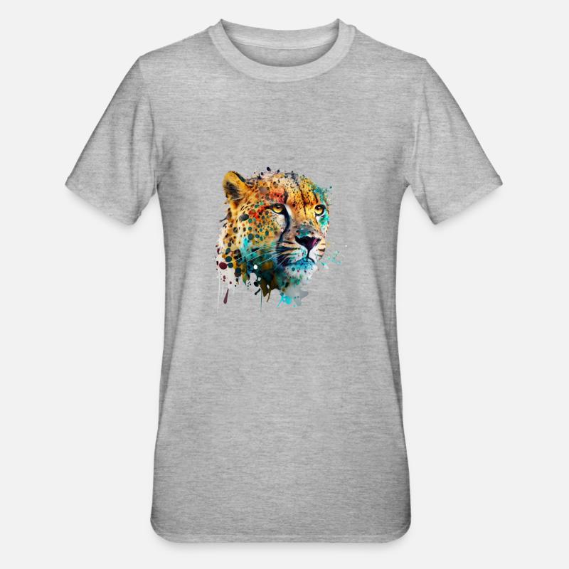 Panthère - T-shirt polycoton Unisexe - gris chiné