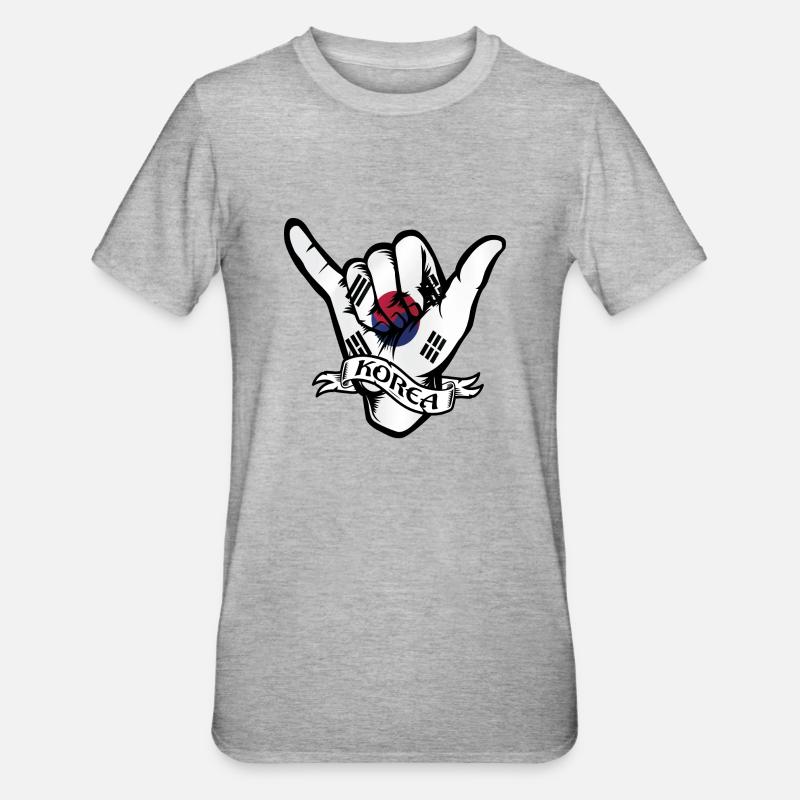 Corée Shaka - T-shirt polycoton Unisexe - gris chiné