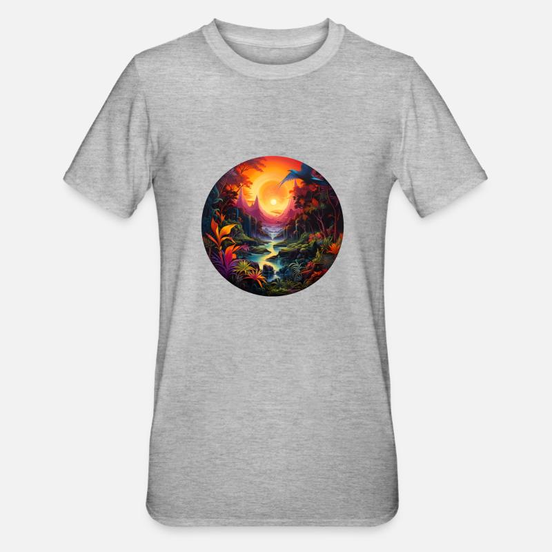 Paradis - T-shirt polycoton Unisexe - gris chiné