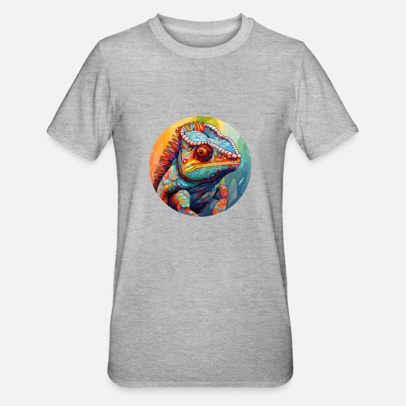 Caméléon - T-shirt polycoton Unisexe - gris chiné
