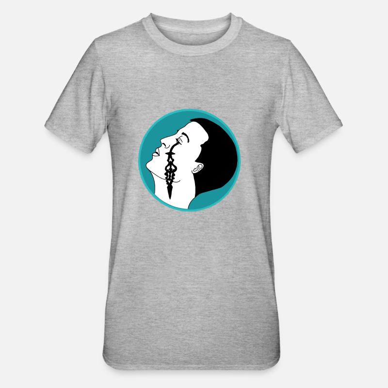 Träne der Zeit - Unisex Polycotton T-Shirt - Grau meliert