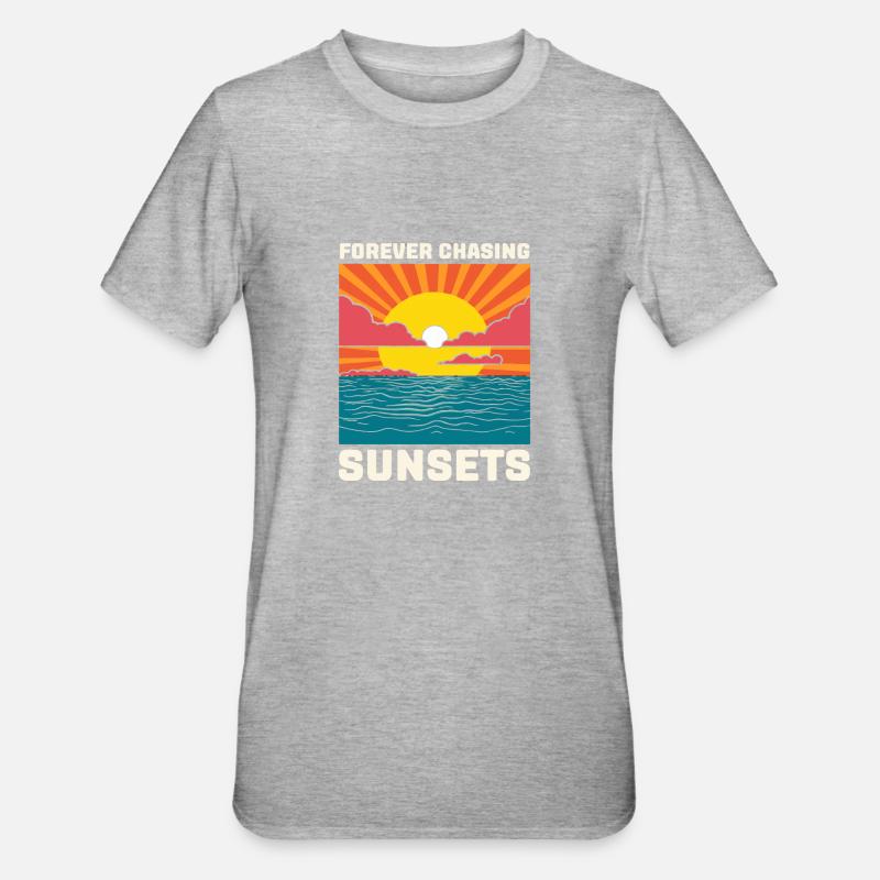 Forever Chasing Sunsets - T-shirt polycoton Unisexe - gris chiné