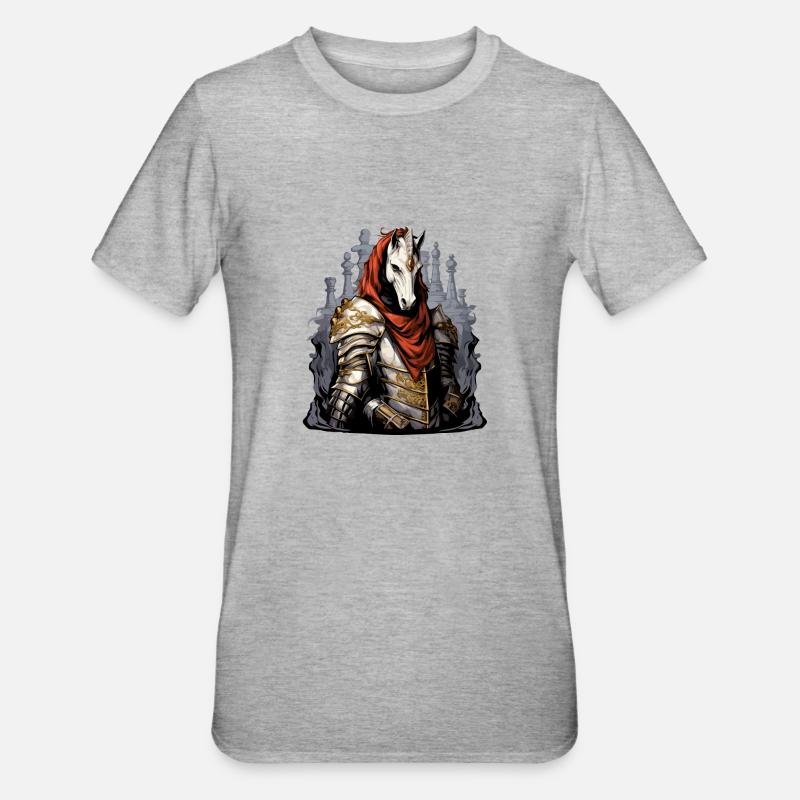 Der Ritterritter - Unisex Polycotton T-Shirt - Grau meliert