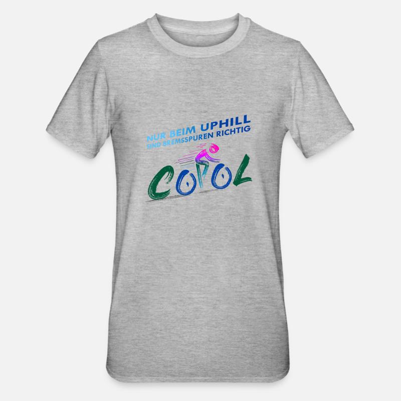 UPHILL - Unisex Polycotton T-Shirt - Grau meliert