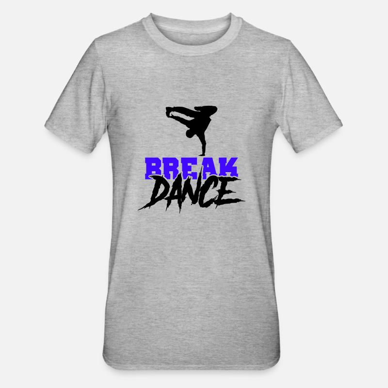 Break Dance - T-shirt polycoton Unisexe - gris chiné