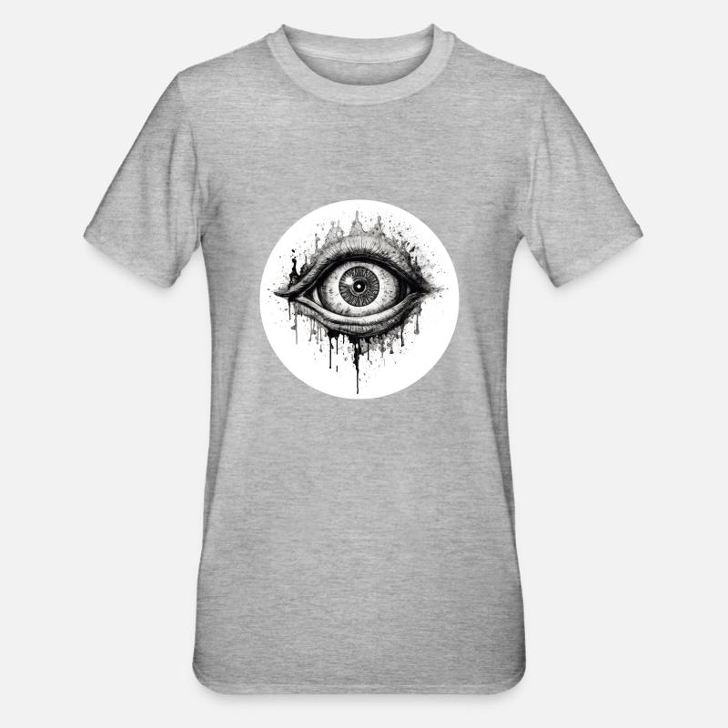 Oeil - T-shirt polycoton Unisexe - gris chiné