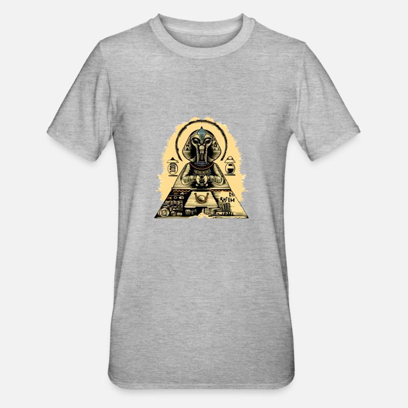 Sphinx Alien No. 2 - Unisex Polycotton T-Shirt - heather grey