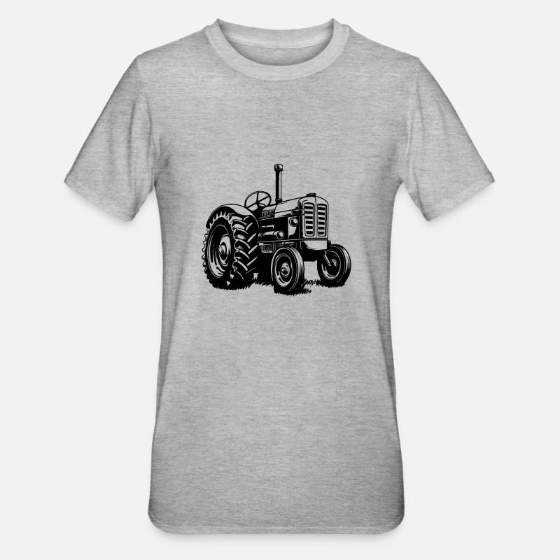 Traktor - Unisex Polycotton T-Shirt - Grau meliert