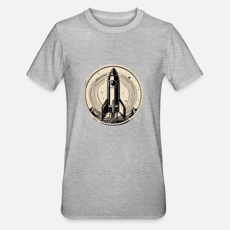 One Small Step, square - Unisex Polycotton T-Shirt - heather grey