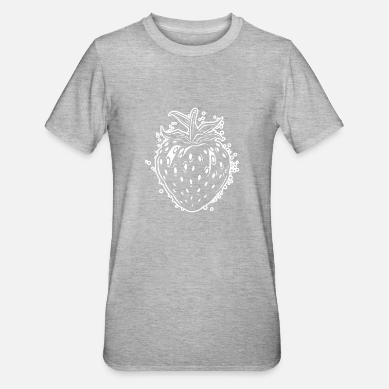 Fraise Fruit Fruit - T-shirt polycoton Unisexe - gris chiné