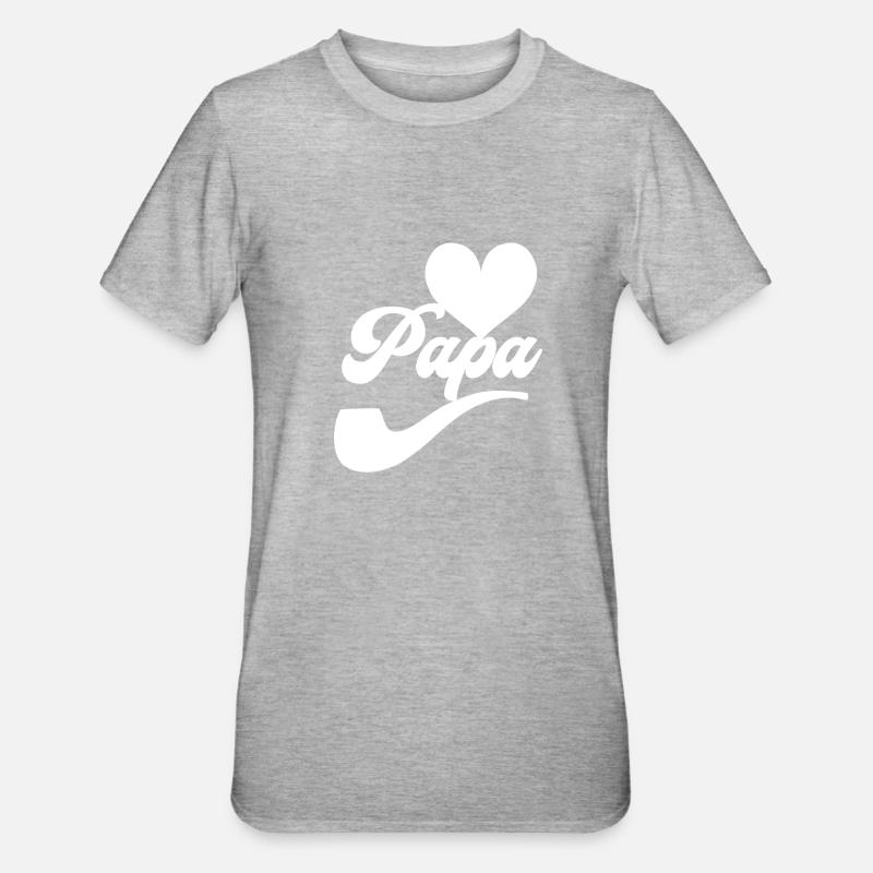 J'aime papa - T-shirt polycoton Unisexe - gris chiné