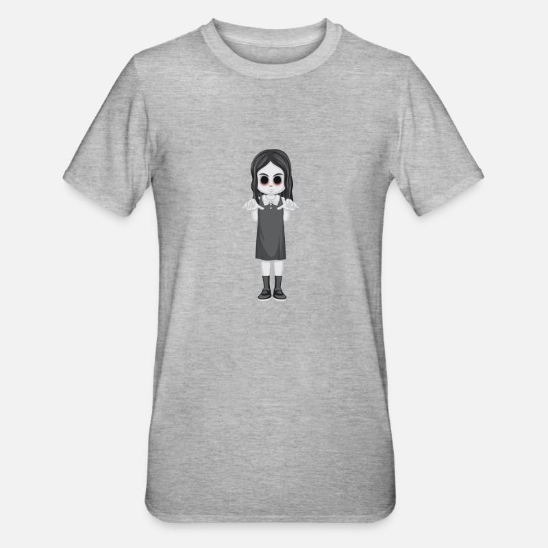 Mädchen Horror 3 - Unisex Polycotton T-Shirt - Grau meliert
