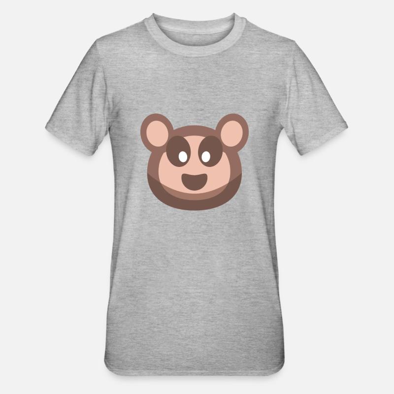 Teddybär (Bubble) - Unisex Polycotton T-Shirt - Grau meliert