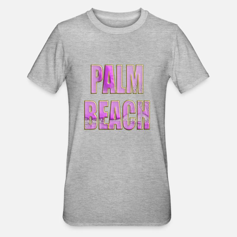 PalmBeach - Unisex Polycotton T-Shirt - Grau meliert