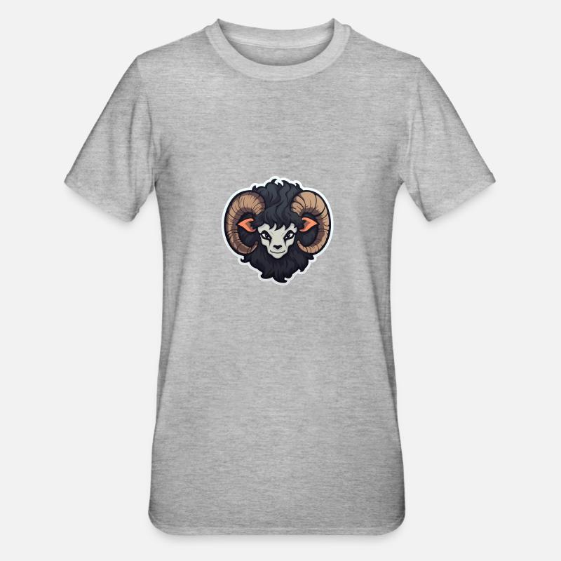 Chèvre chèvre chèvre effrayante - T-shirt polycoton Unisexe - gris chiné
