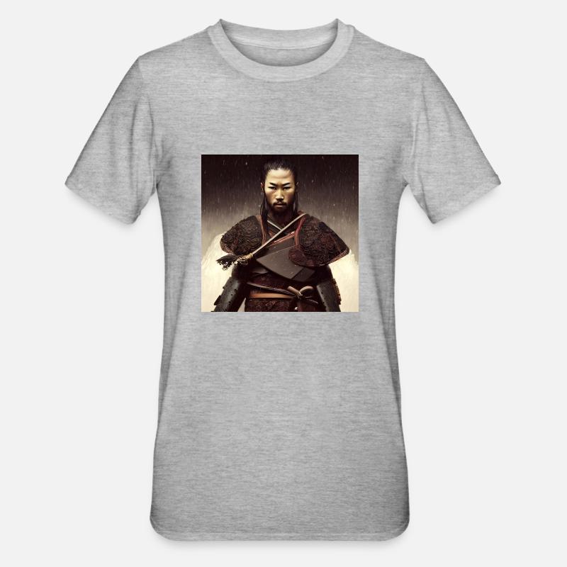 Samurai 2 - Unisex Polycotton T-Shirt - Grau meliert