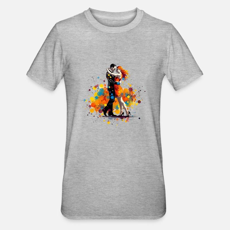 Dans som kunst - Unisex polycotton T-shirt - grå meleret