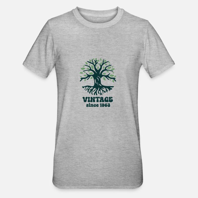 Millésime 1963 - T-shirt polycoton Unisexe - gris chiné