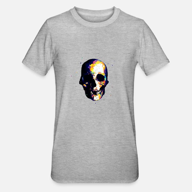 Crâne - T-shirt polycoton Unisexe - gris chiné
