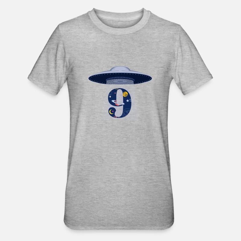 9th Anniversary UFO Attack - Unisex Polycotton T-Shirt - heather grey