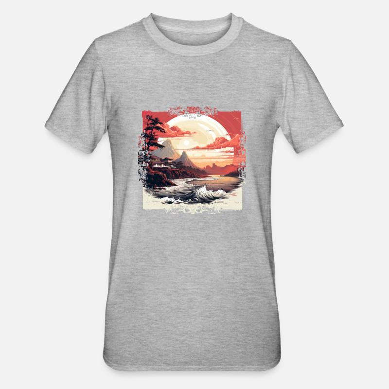 Japanese visual art has a long tradition - Unisex Polycotton T-Shirt - heather grey