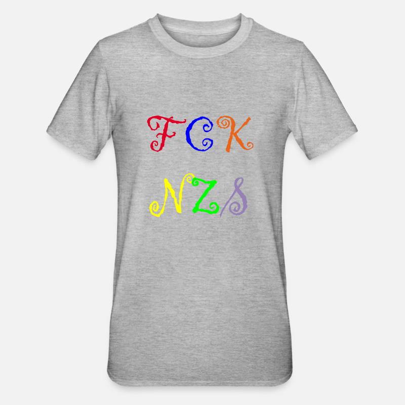 FCK NZS - T-shirt polycoton Unisexe - gris chiné