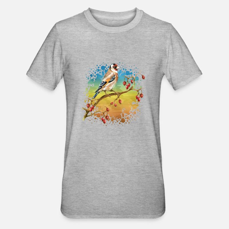 Oiseau - T-shirt polycoton Unisexe - gris chiné