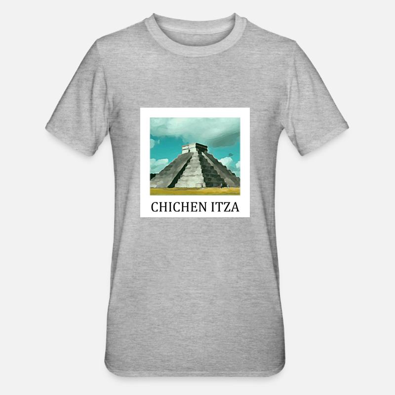 Chichen Itza - T-shirt polycoton Unisexe - gris chiné