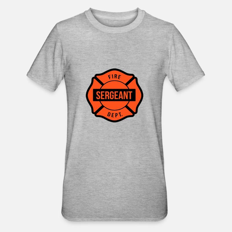 Feuerwehr Sergeant - Unisex Polycotton T-Shirt - Grau meliert