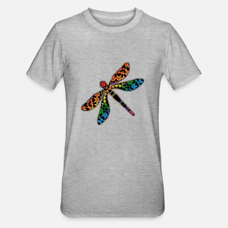 Libelle - Unisex Polycotton T-Shirt - Grau meliert