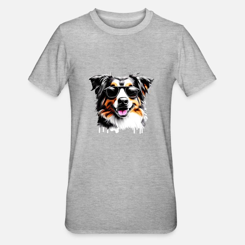 Chiot Berger Australien Propriétaire - T-shirt polycoton Unisexe - gris chiné