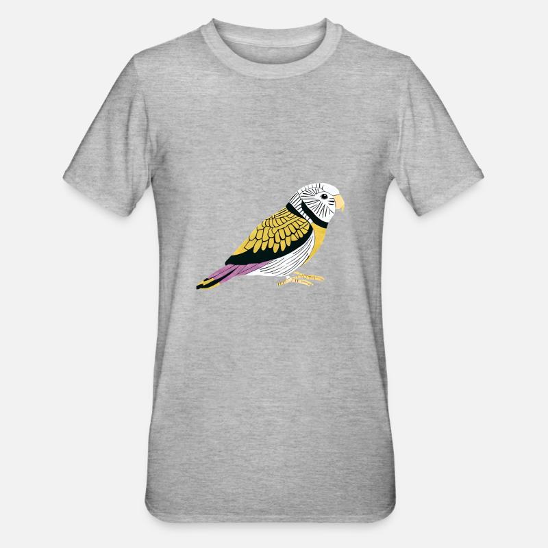 Perruche Bird Propriétaire d’oiseau Calopsitte - T-shirt polycoton Unisexe - gris chiné
