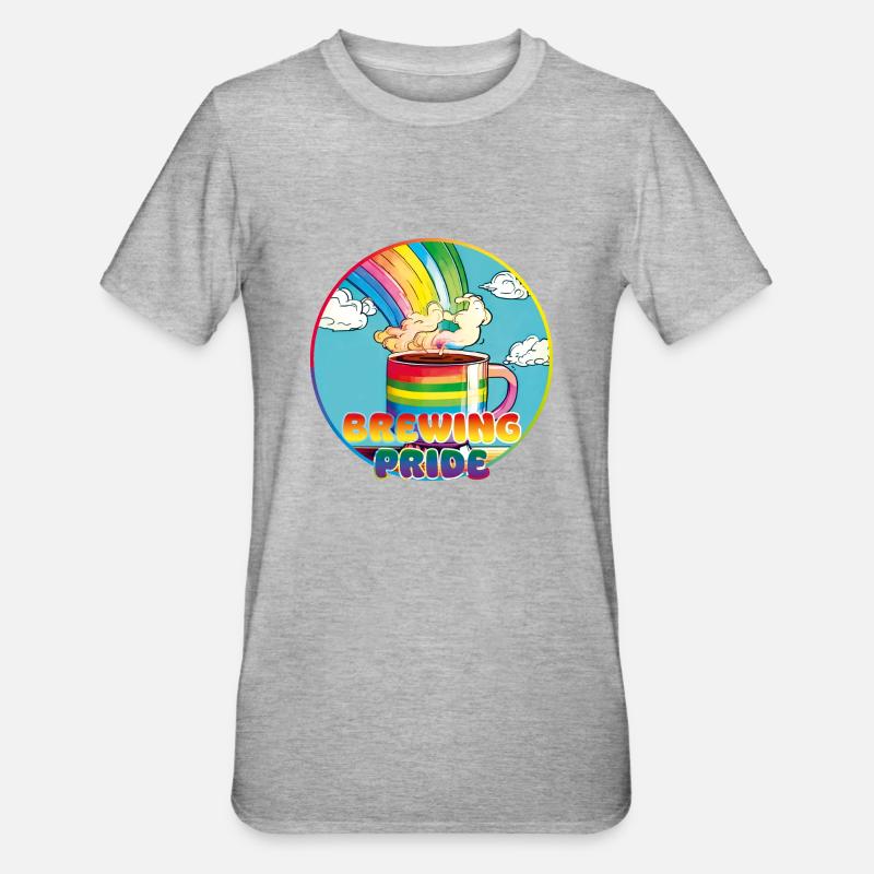 Fierté de l’infusion de café - T-shirt polycoton Unisexe - gris chiné