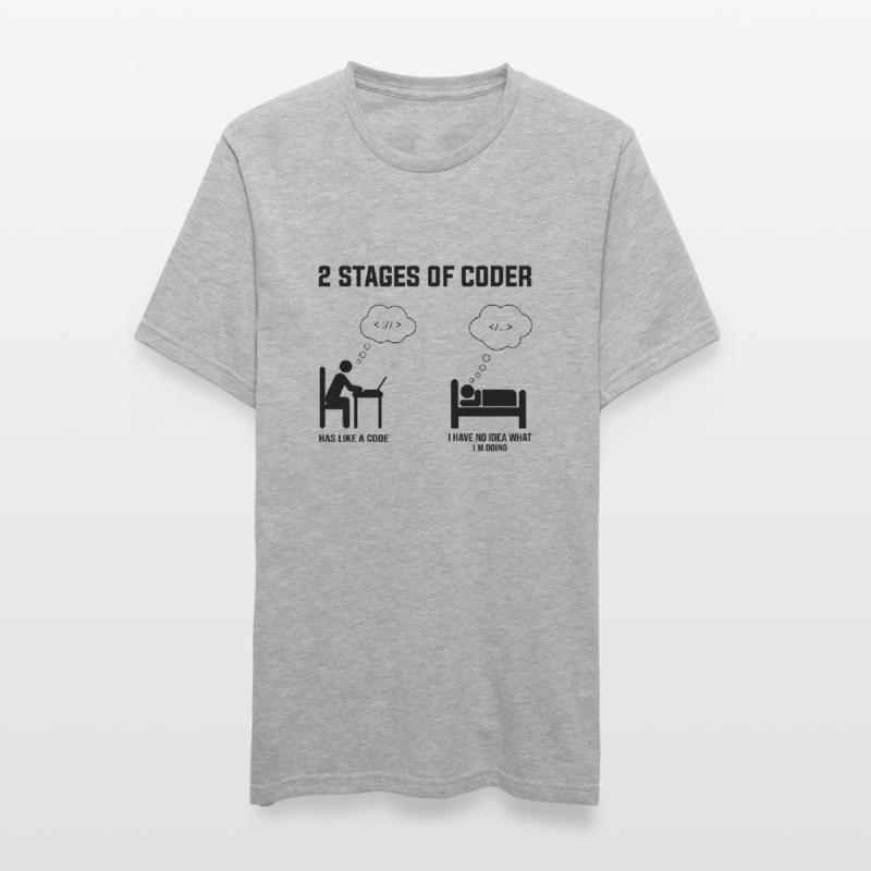2 étapes du codeur - Idée cadeau Codage de code d’humour T-shirt polycoton Unisexe