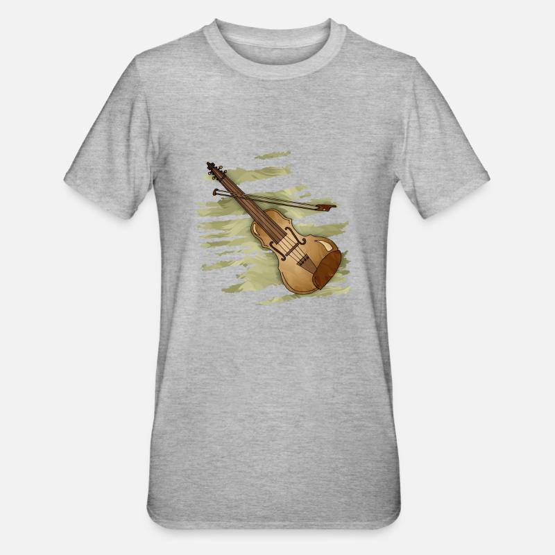 Violon - T-shirt polycoton Unisexe - gris chiné