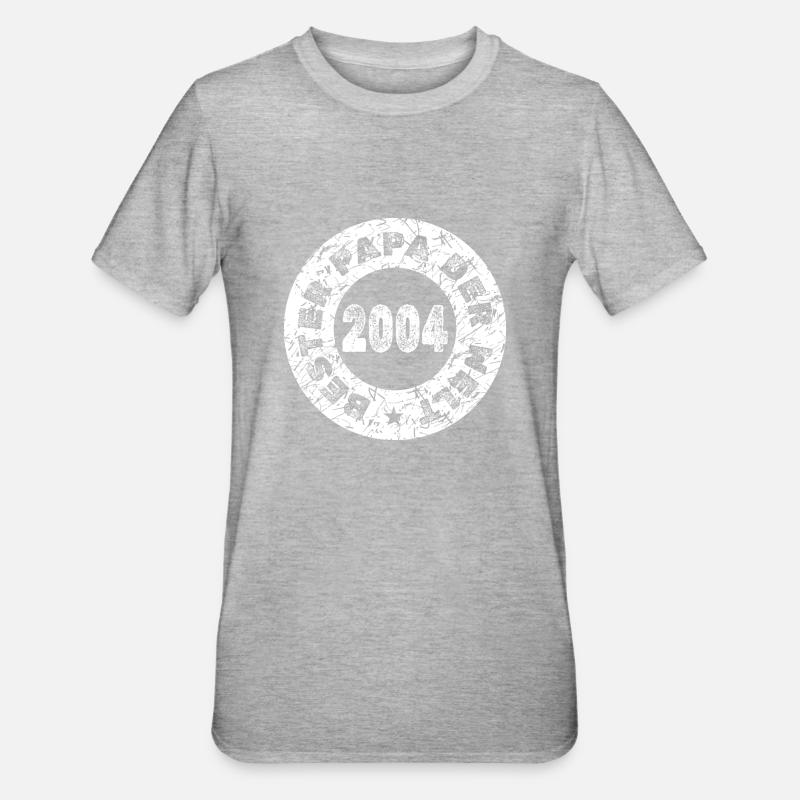 2004 - Unisex Polycotton T-Shirt - Grau meliert
