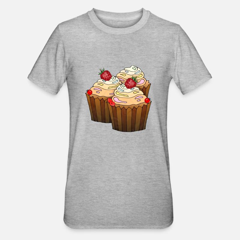 Gâteaux - T-shirt polycoton Unisexe - gris chiné