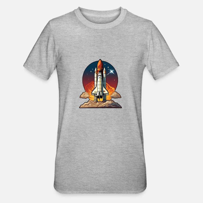 Navette spatiale spatiale - T-shirt polycoton Unisexe - gris chiné