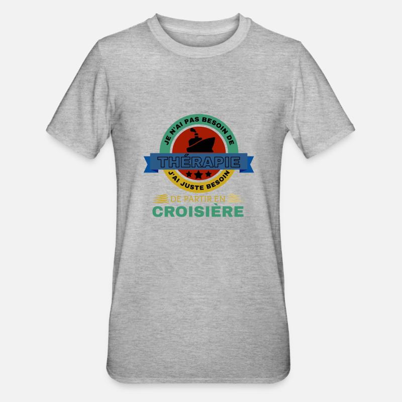 Croisière - T-shirt polycoton Unisexe - gris chiné