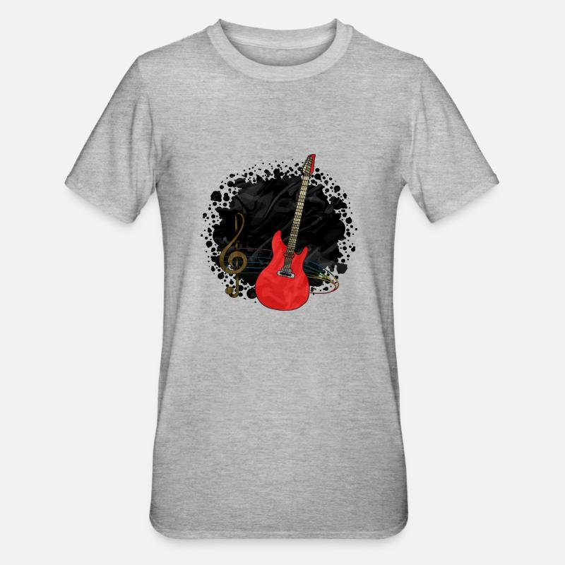 Guitar - Unisex Polycotton T-Shirt - heather grey