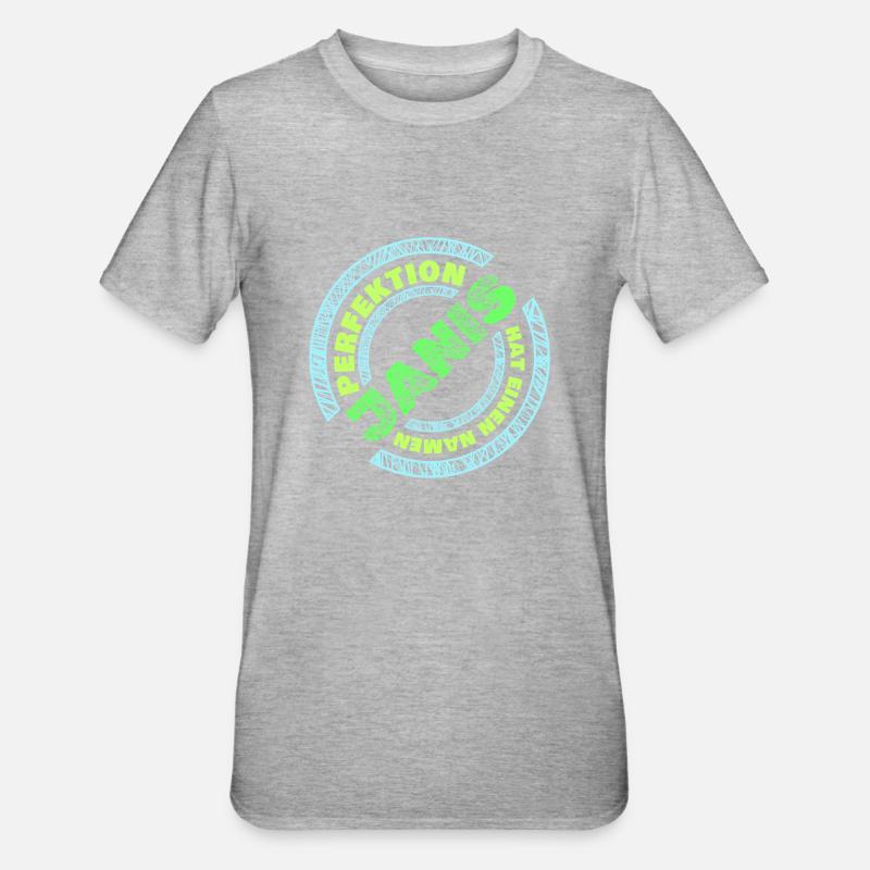 Janis Janis - Unisex Polycotton T-Shirt - Grau meliert