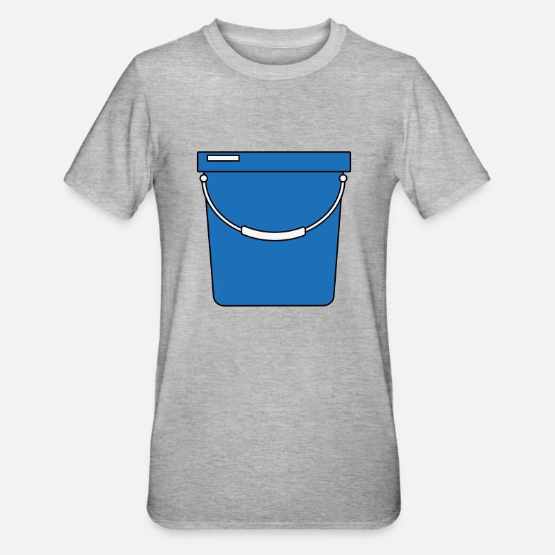 Eimer - Unisex Polycotton T-Shirt - Grau meliert