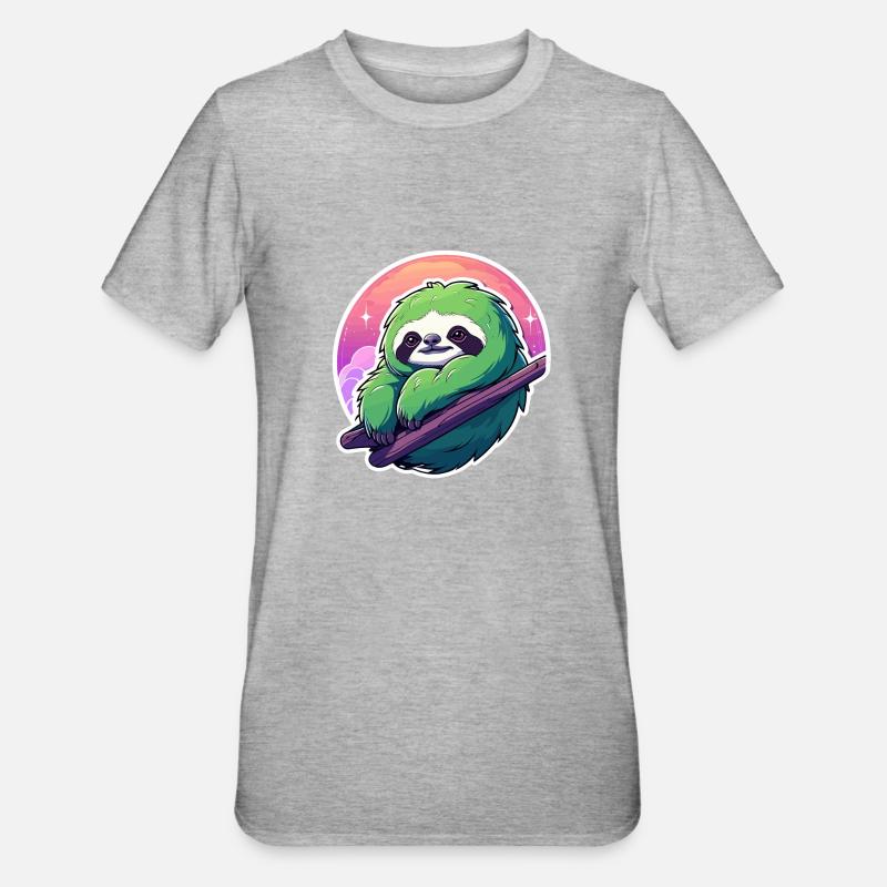 Dovendyr tegning - Unisex Polycotton T-skjorte - gråmelert