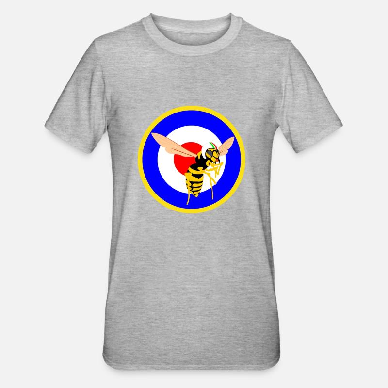 Trottinette Wasp Mod Target - T-shirt polycoton Unisexe - gris chiné