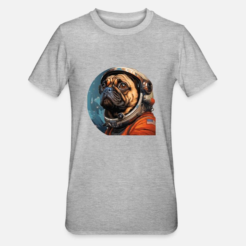 Carlin Austronaute - T-shirt polycoton Unisexe - gris chiné