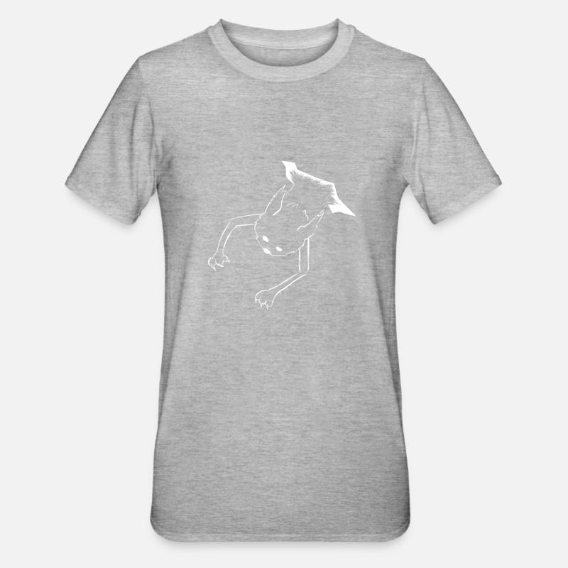Chat de Schrödinger - T-shirt polycoton Unisexe - gris chiné